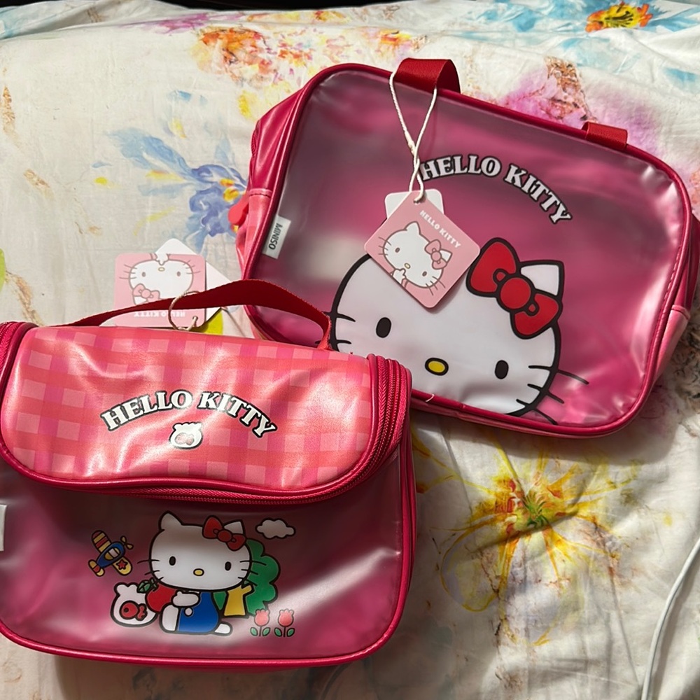 Hello Kitty Pink Metallic Bag Set